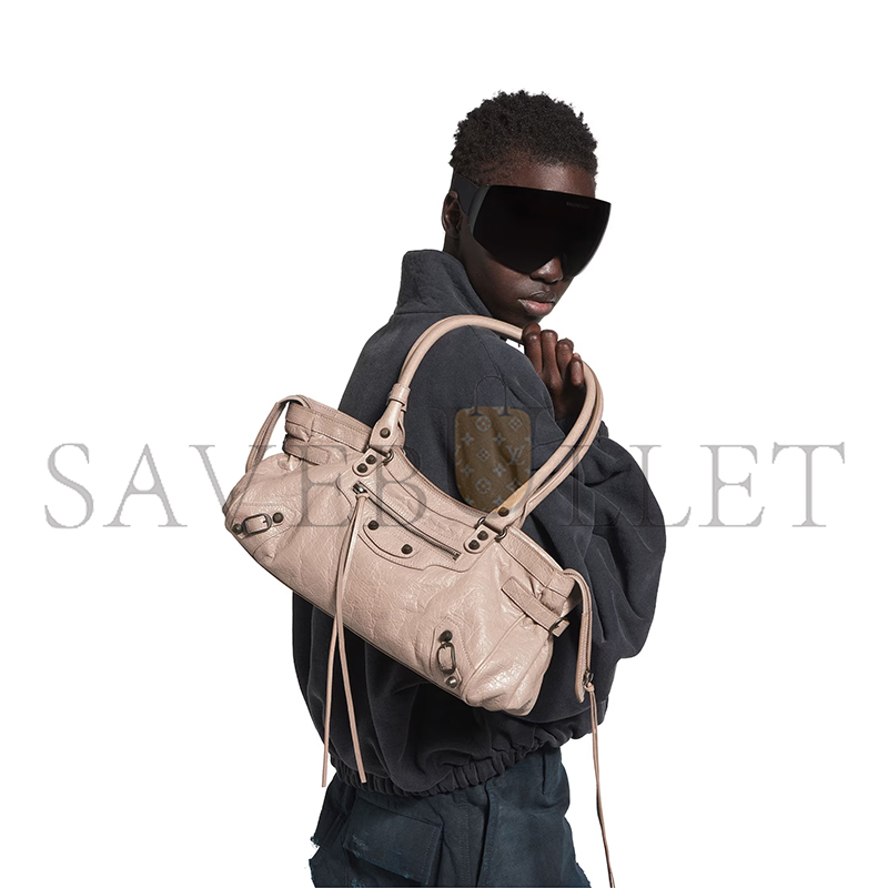 BALENCIAGA WOMEN'S LE CITY BAG EAST-WEST IN SESAME 8457042ABEK2914 (40*18*15cm) 